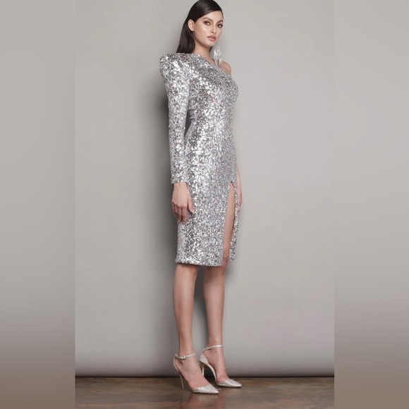 Bronx And Banco Galaxy Metallic Midi Dress - Picture 8 of 16